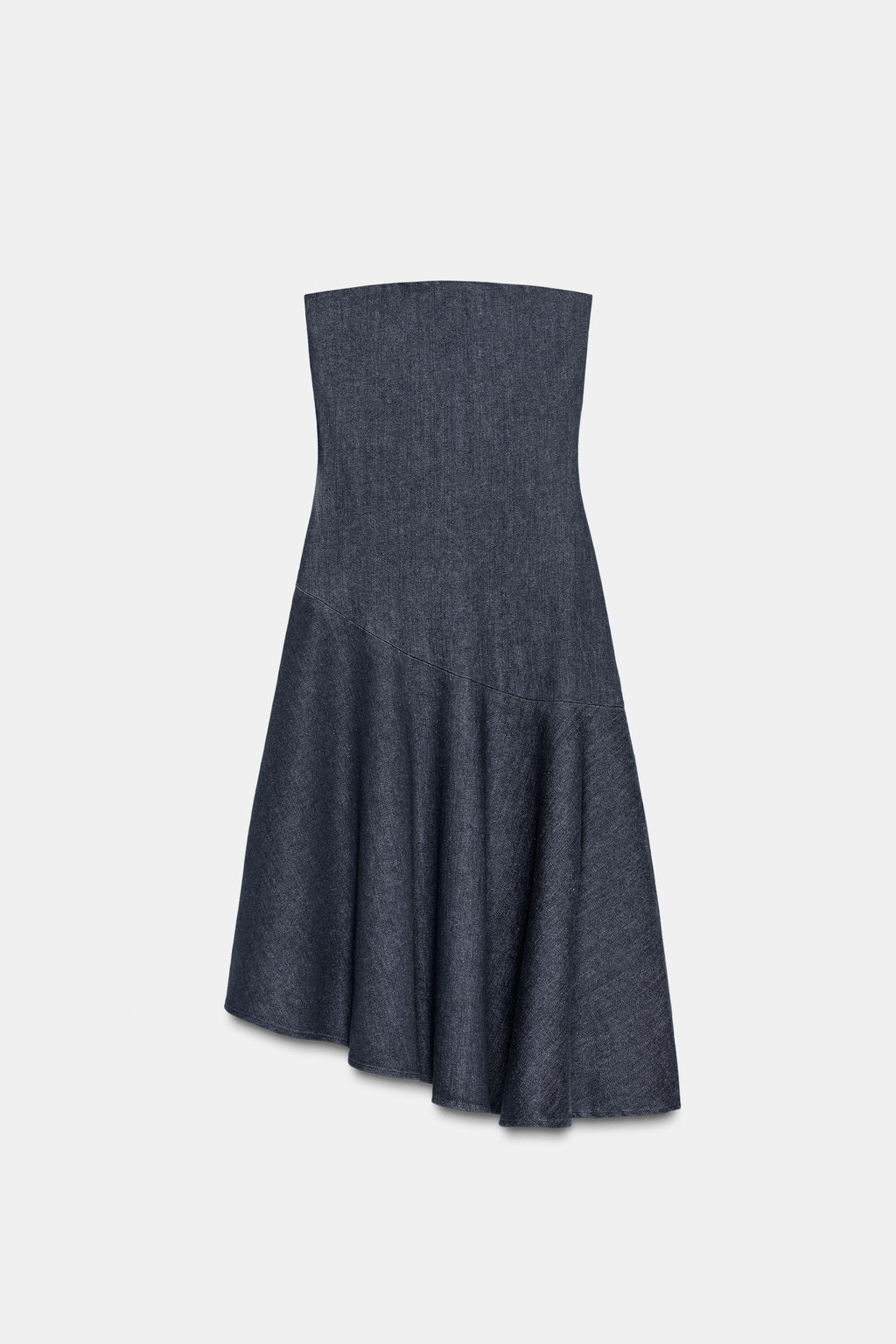 TRF ASYMMETRIC DENIM DRESS - Zara фото 6