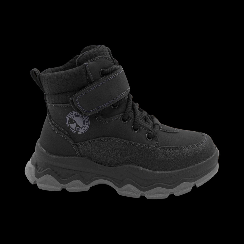 Ботинки зимние на меху А2438 черные