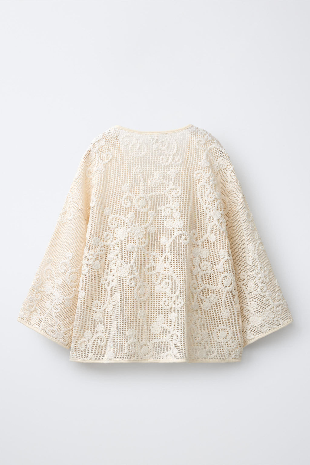 KIMONO FLORES BORDADAS / Crudo - Zara фото 4
