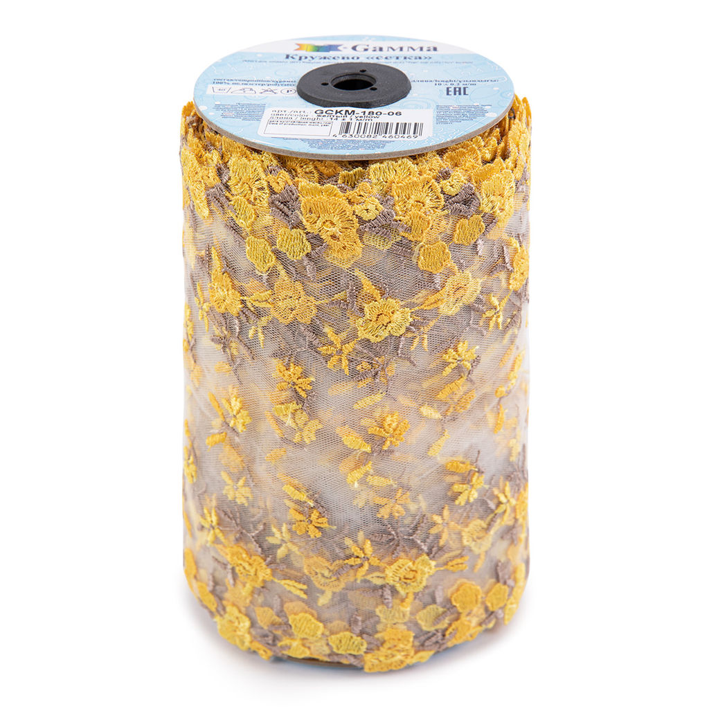 Кружево Gamma сетка 180 мм GCKM-180-06 на бобине 14 м 1 Турция