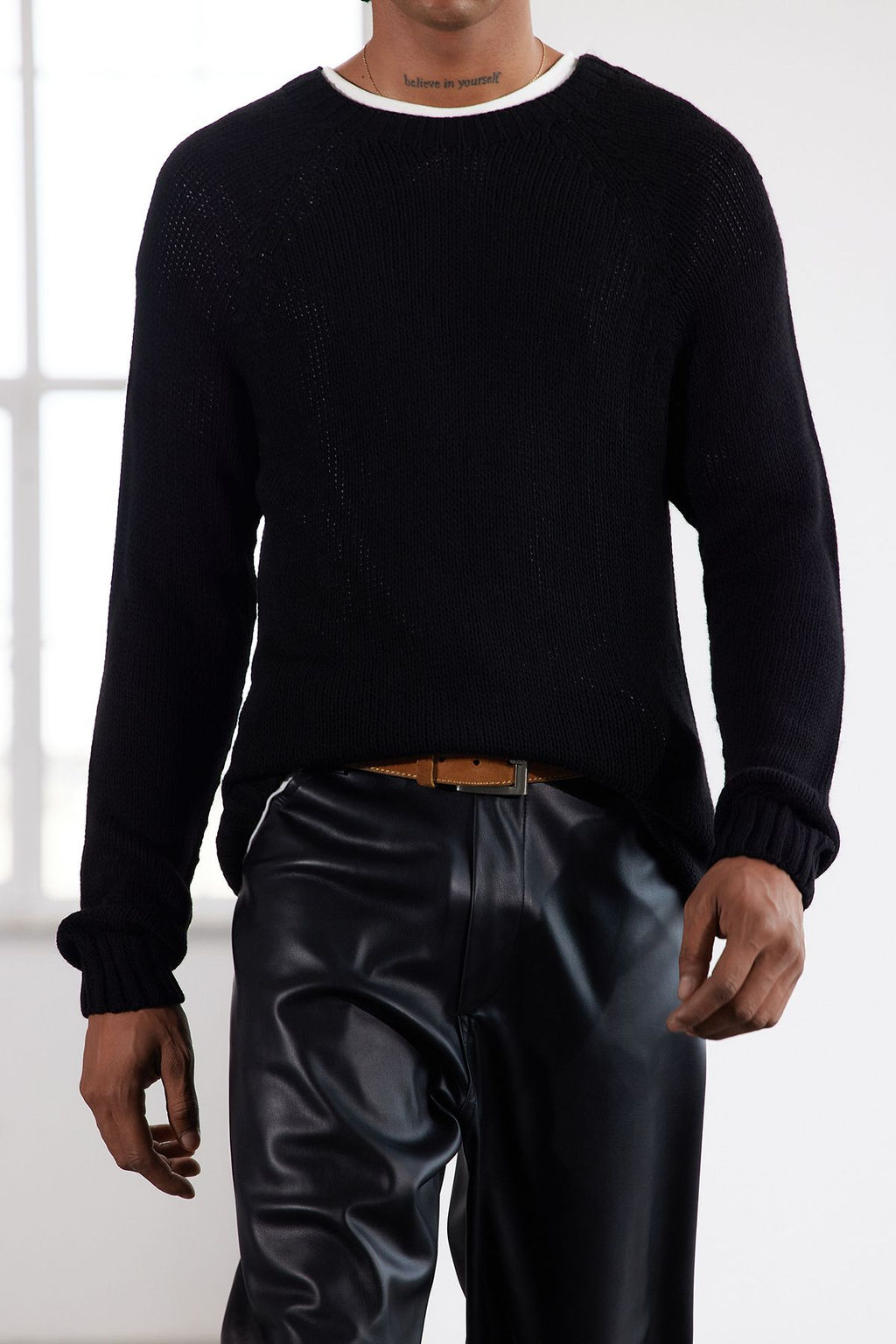 TRENDYOL MAN Kiremit Slim Fit Dar Kesim Bisiklet Yaka Reglan Kol Basic Triko Kazak TMNAW25KZ00000 - Trendyolmilla фото 46