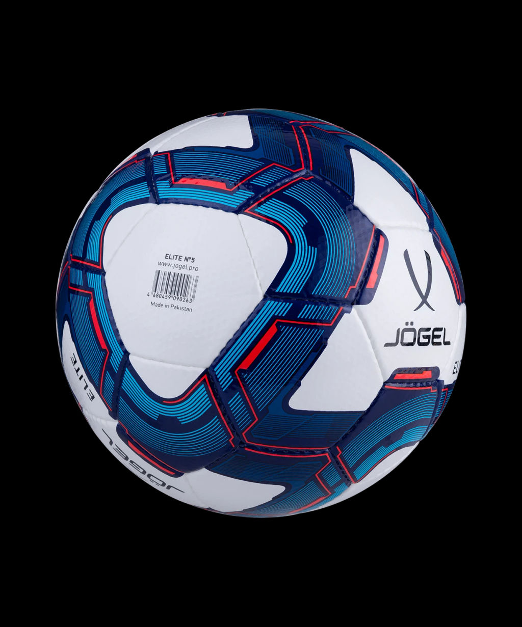 Мяч футбольный JOGEL Elite №5, белый/синий/красный  фото 2