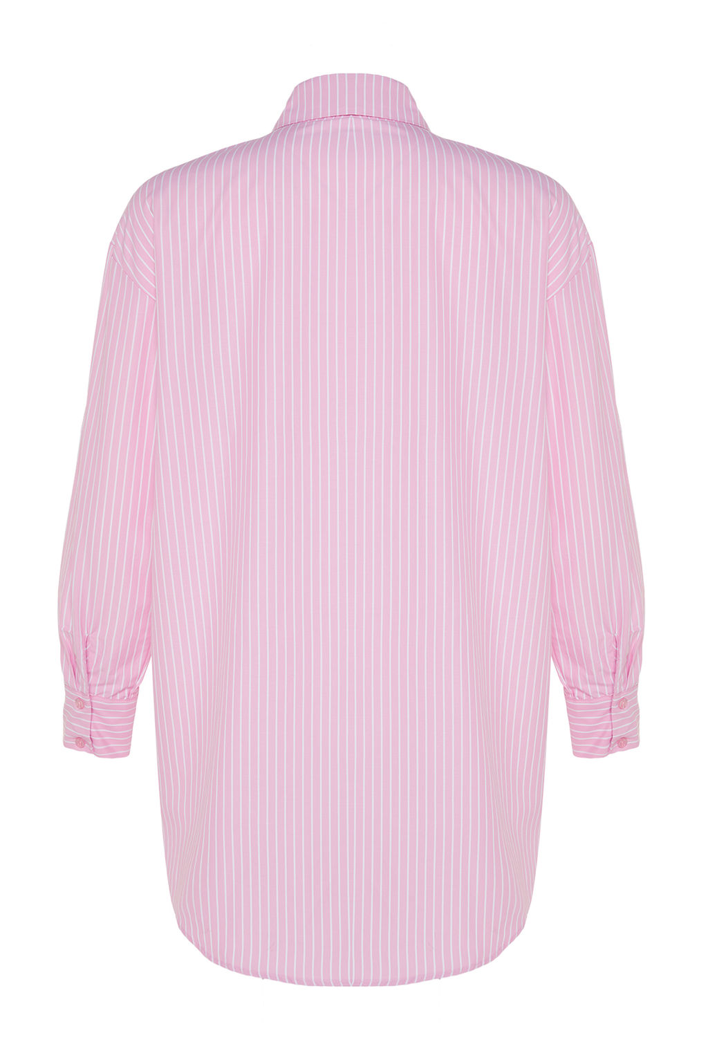 TRENDYOLMILLA Mavi Cizgili Dokuma Plaj Gomlegi TBESS22GO0664  фото 24