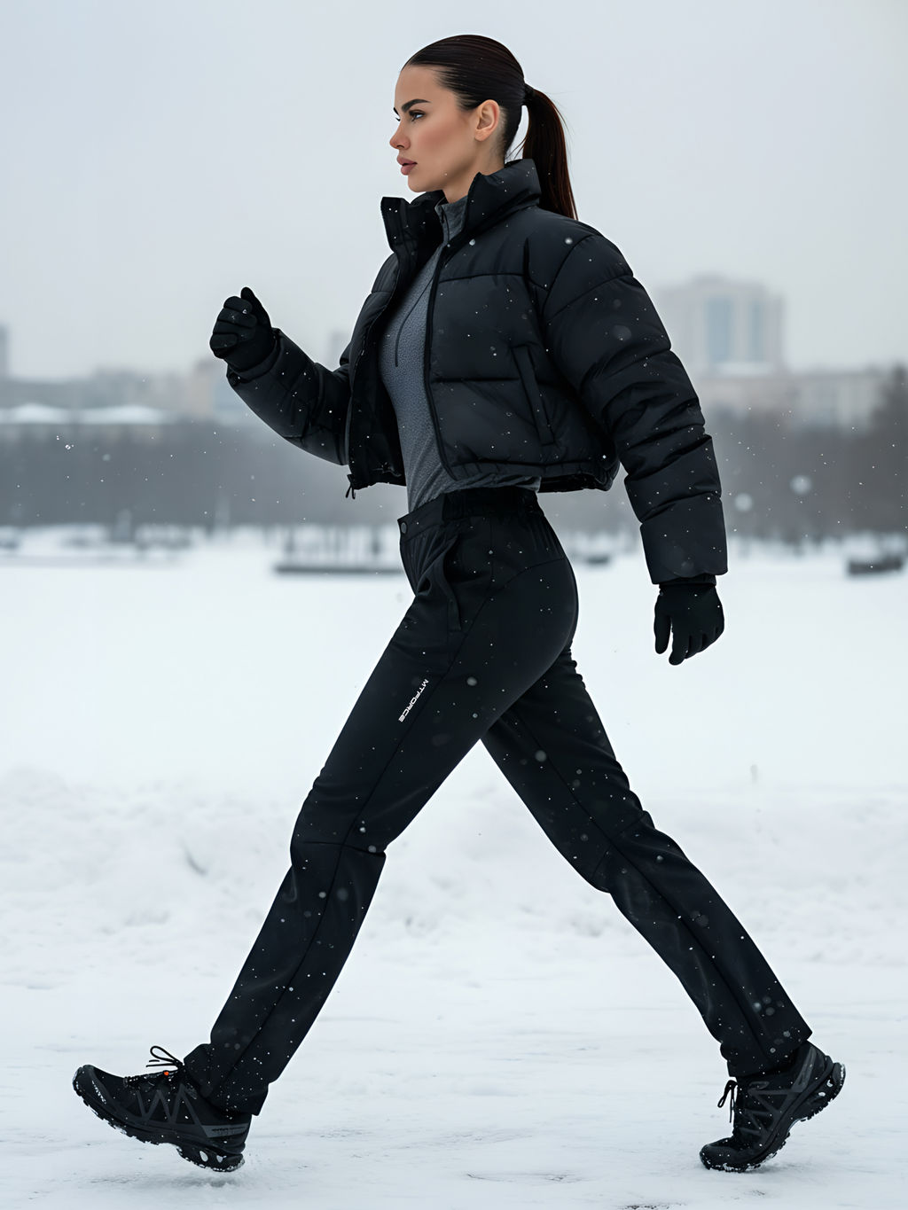 Брюки спортивные софтшелл MTFORCE женские черного цвета 2410Ch  фото 27