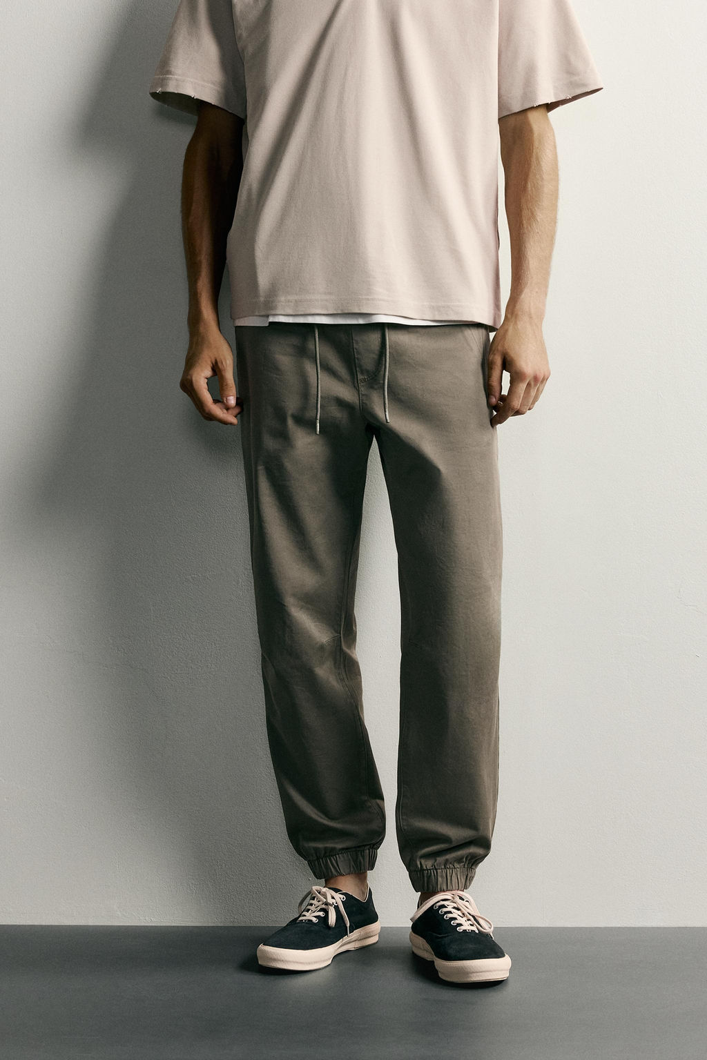 PANTAL?N CINTURA JOGGER SLIM FIT / Khaki - Zara фото 2
