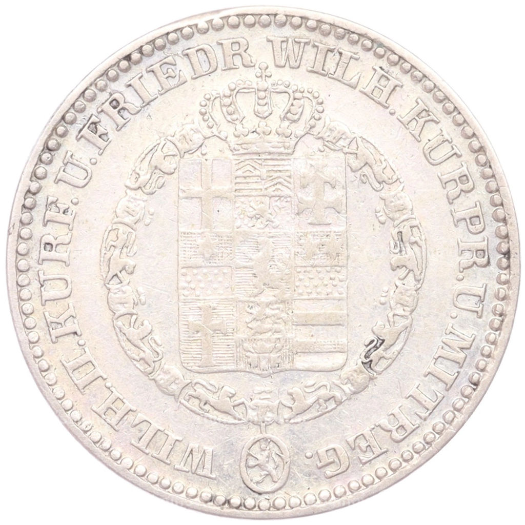 Монета 1/6 талера 1839 года Курфюршество Гессен-Кассель