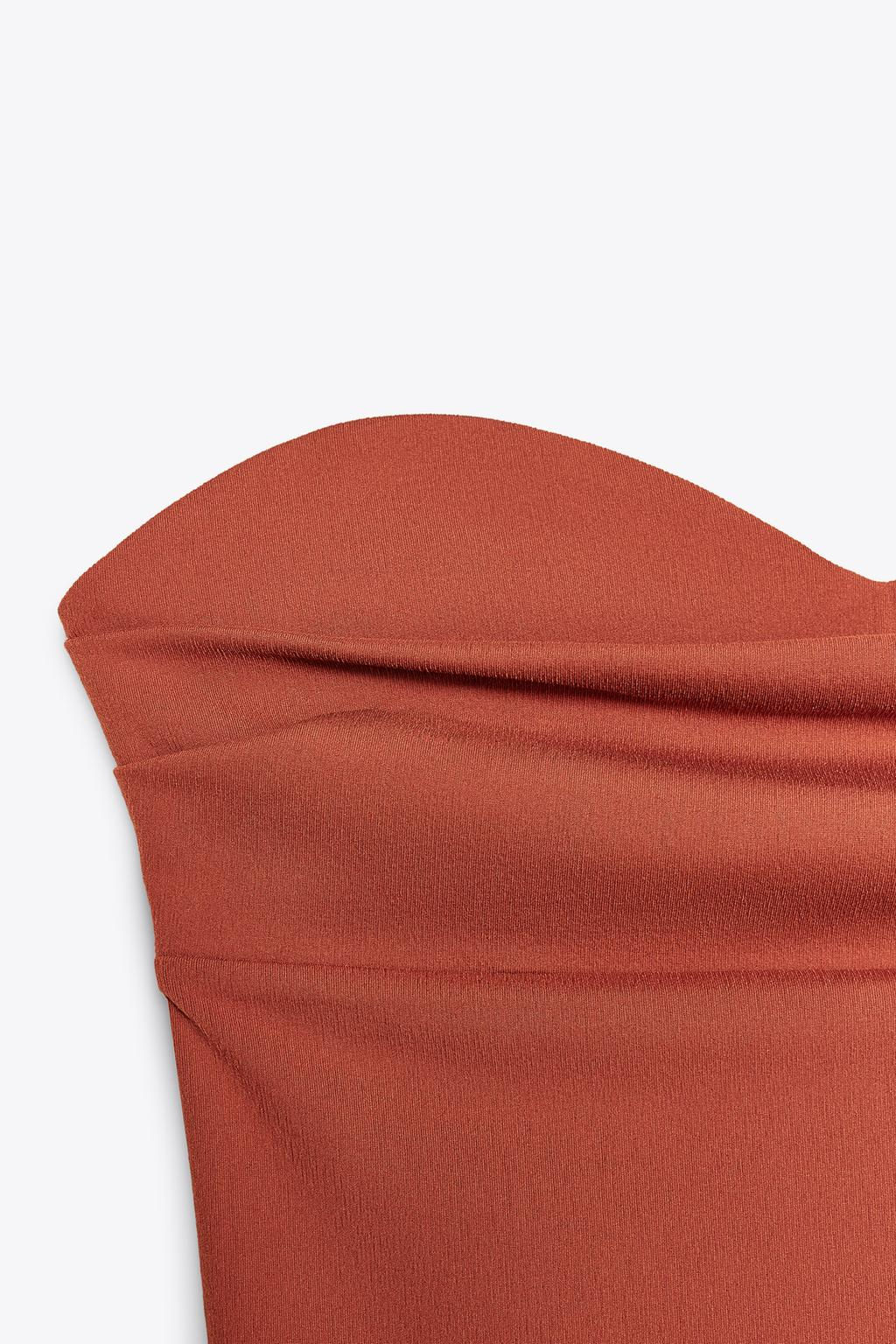 TEXTURED BANDEAU TOP - Zara фото 24