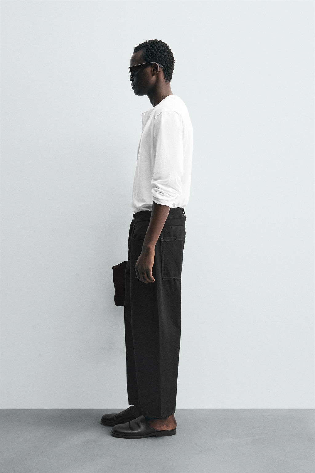 TAPERED WIDE-LEG JEANS - Zara фото 4