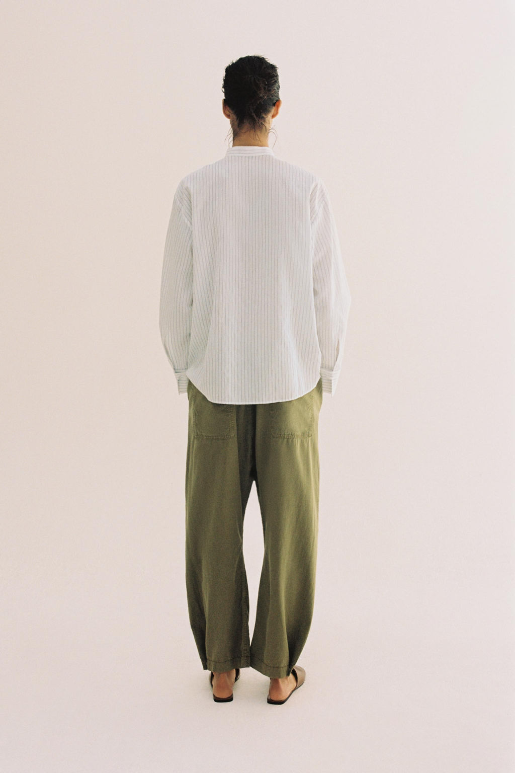 CAMISA PECHERA ZW COLLECTION / Blanco / Marino - Zara фото 2