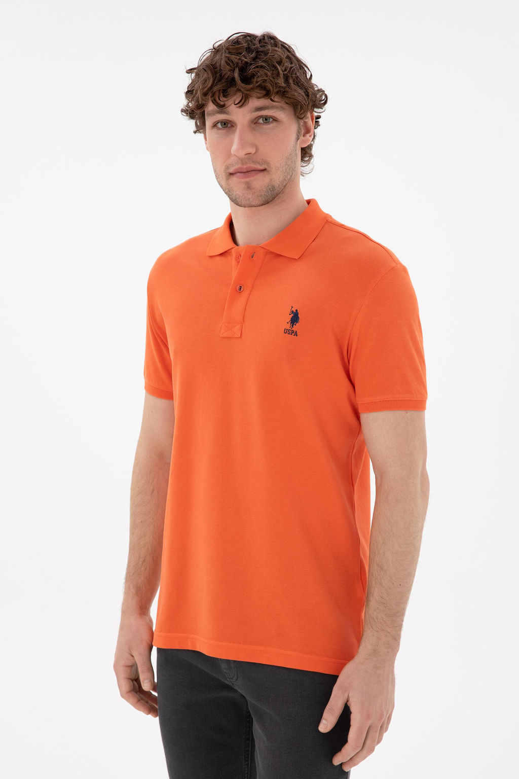 Erkek Slim Fit Polo Yaka Nar _i_e_i Basic Ti__rt Sepette S_rpriz _ndirim - U.s. polo assn фото 3