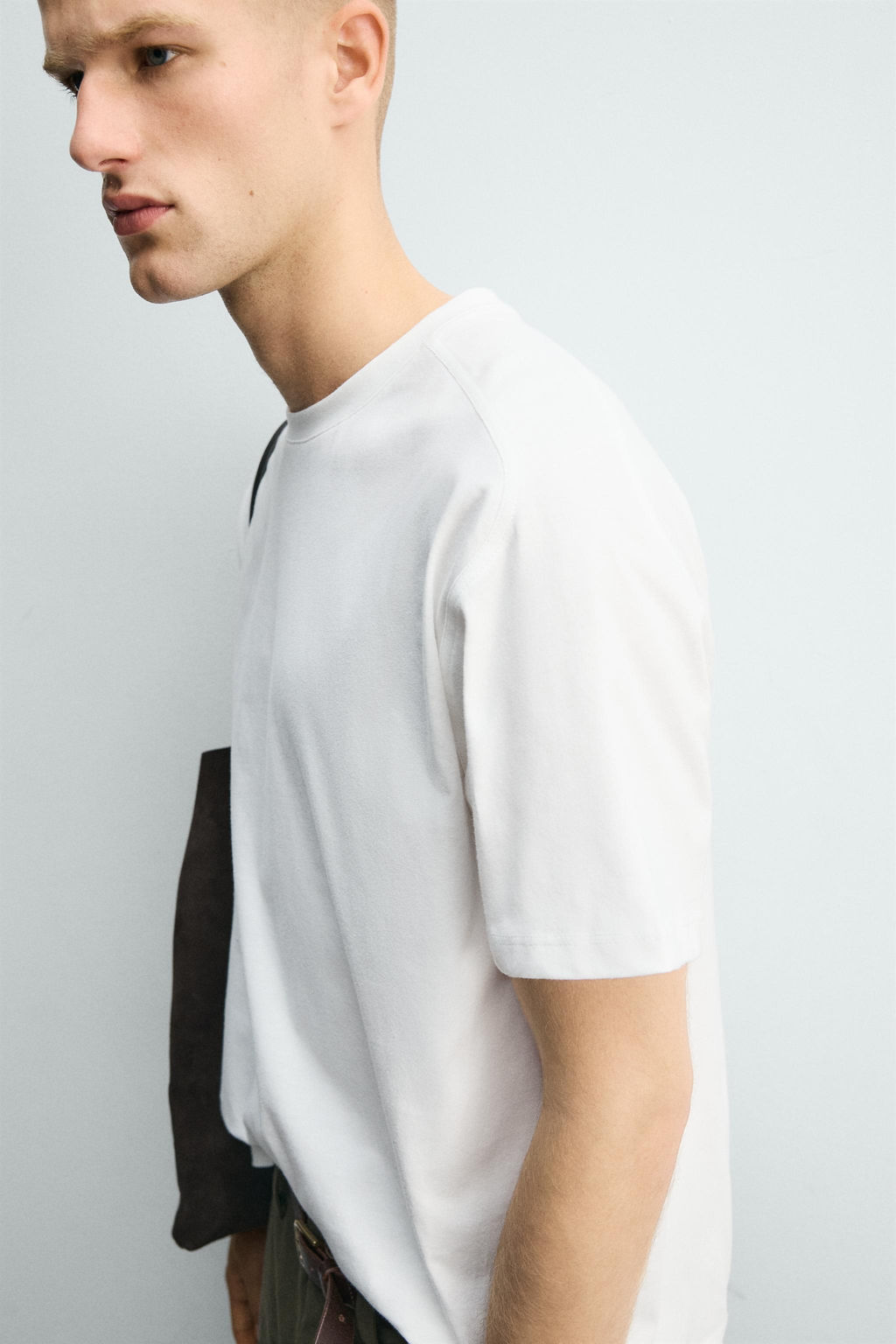 CAMISETA RELAXED FIT COSTURAS / Blanco