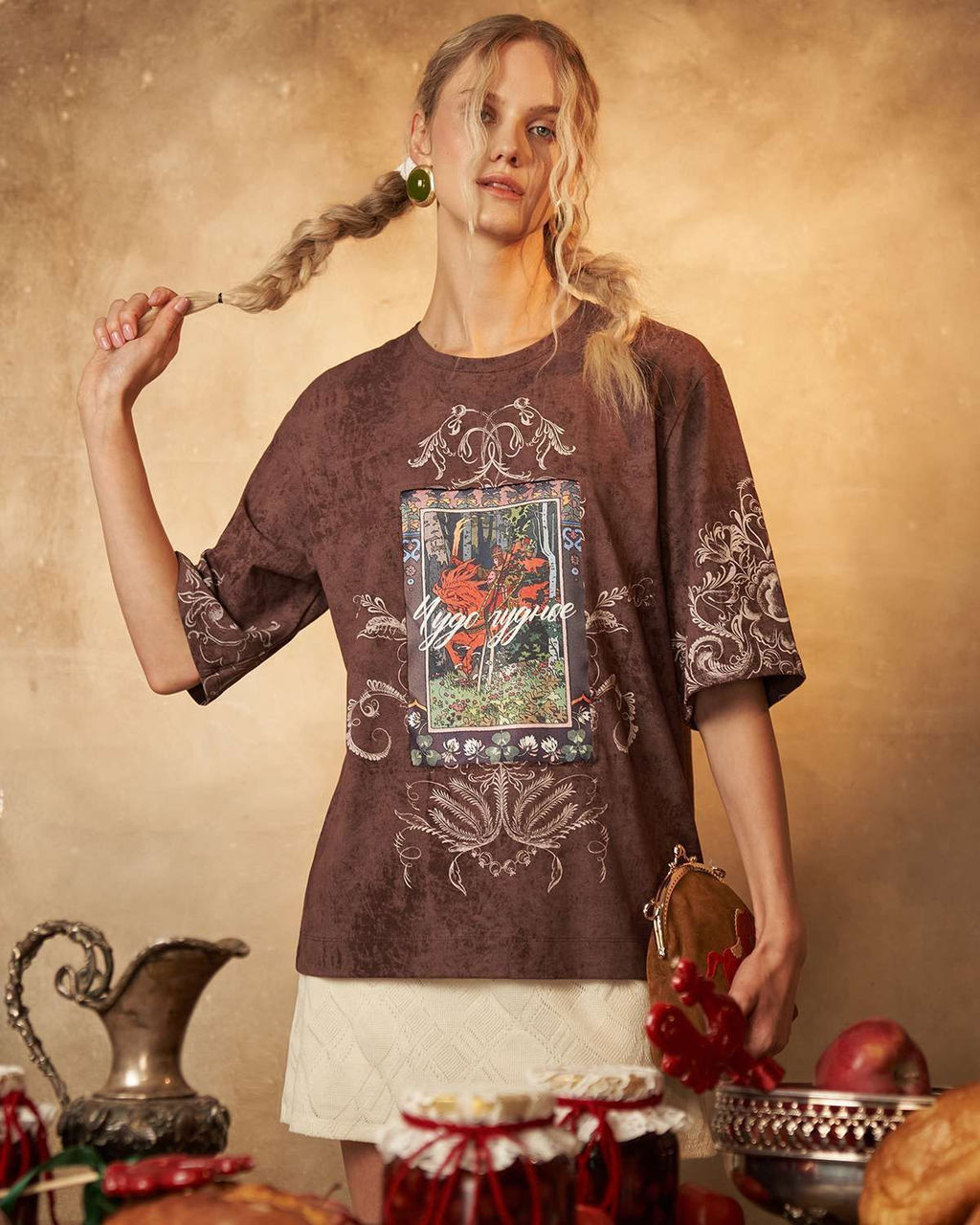 Футболка варёнка с шёлковой вставкой FRK002 - Sahar art lab фото 5