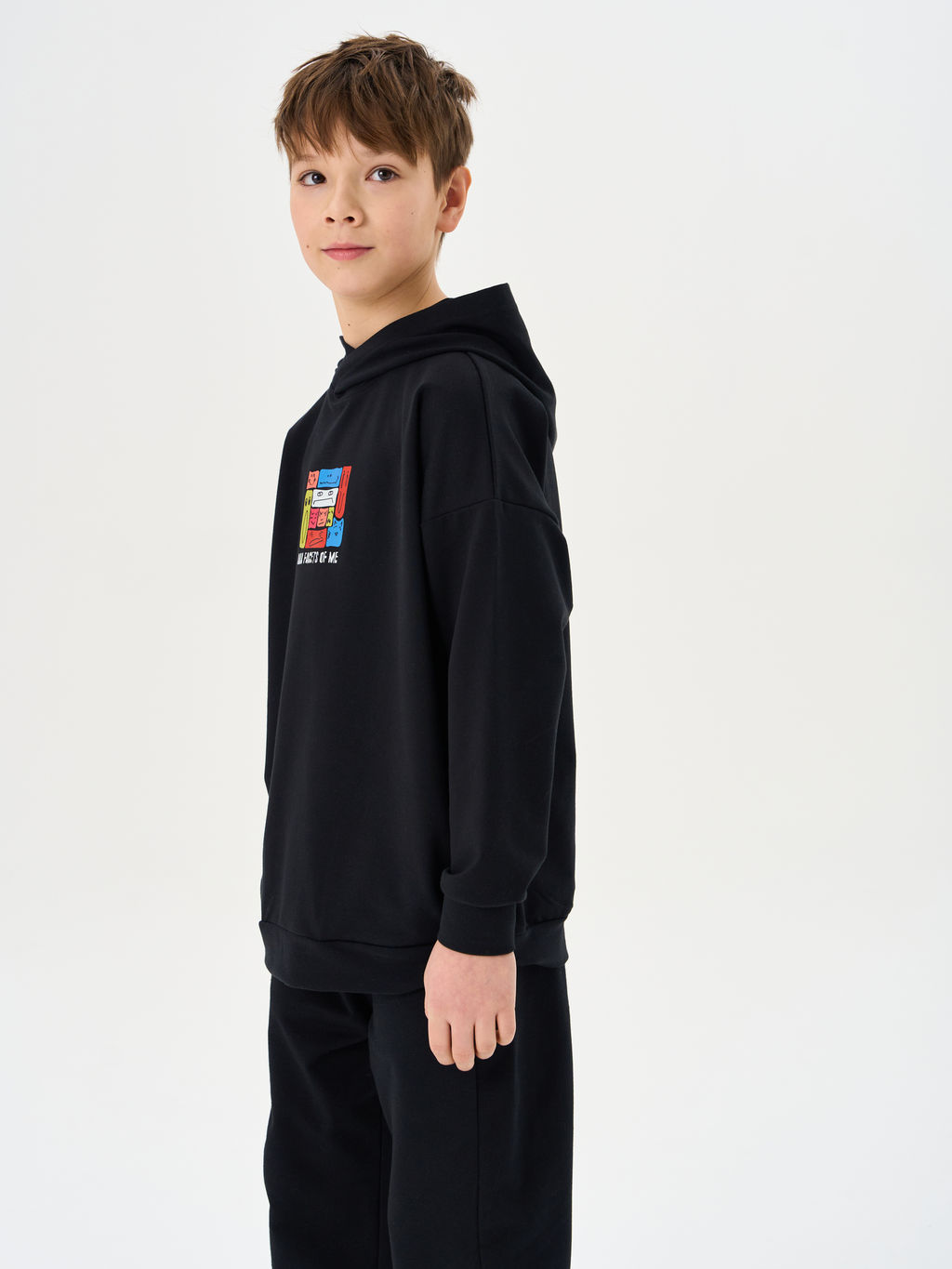 Худи облегченное Уголь с принтом 7+ - Bungly фото 6