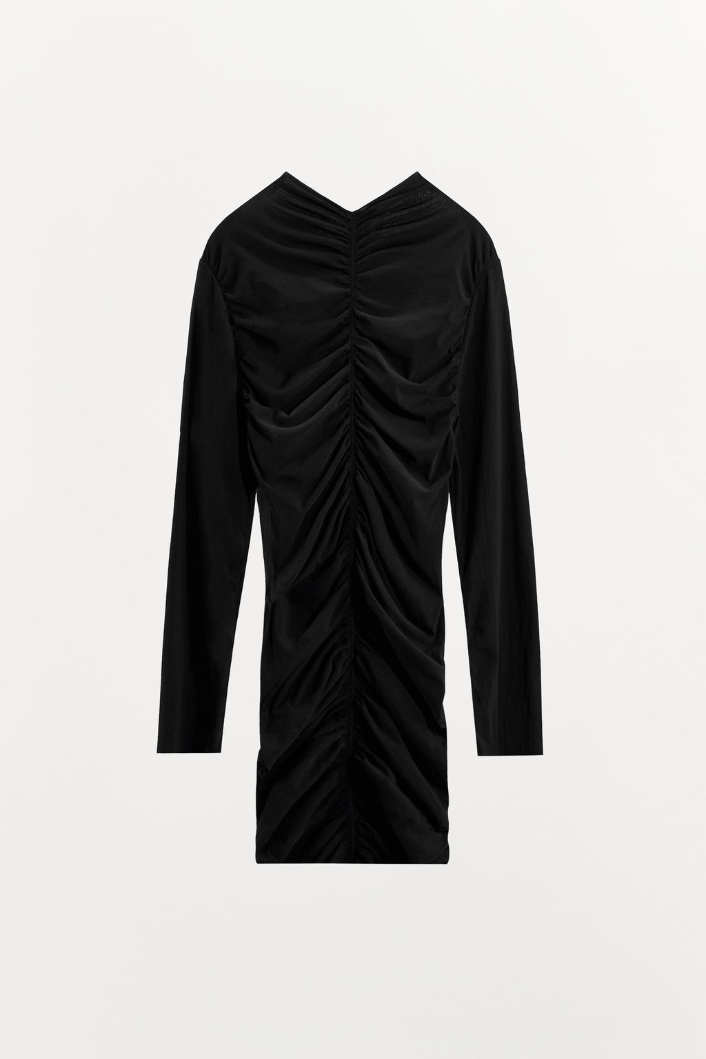 VESTIDO MINI MEDIA FRUNCIDOS / Negro - Zara фото 7