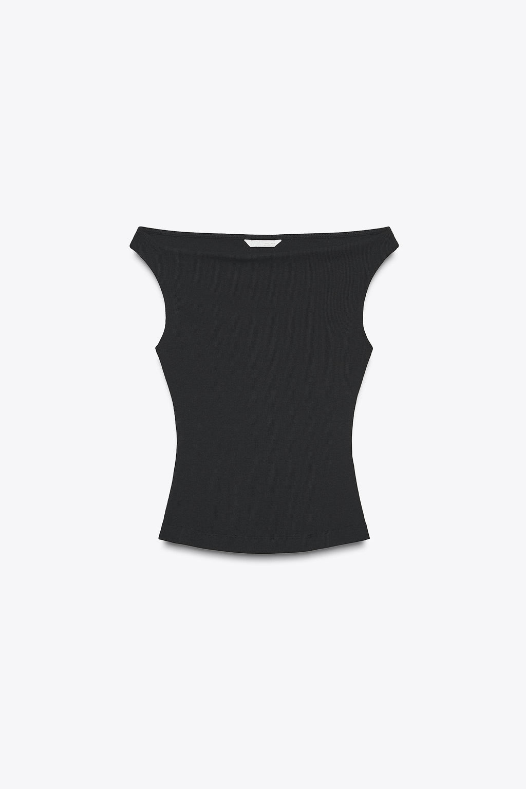 COLD SHOULDER RIBBED T-SHIRT - Zara фото 8