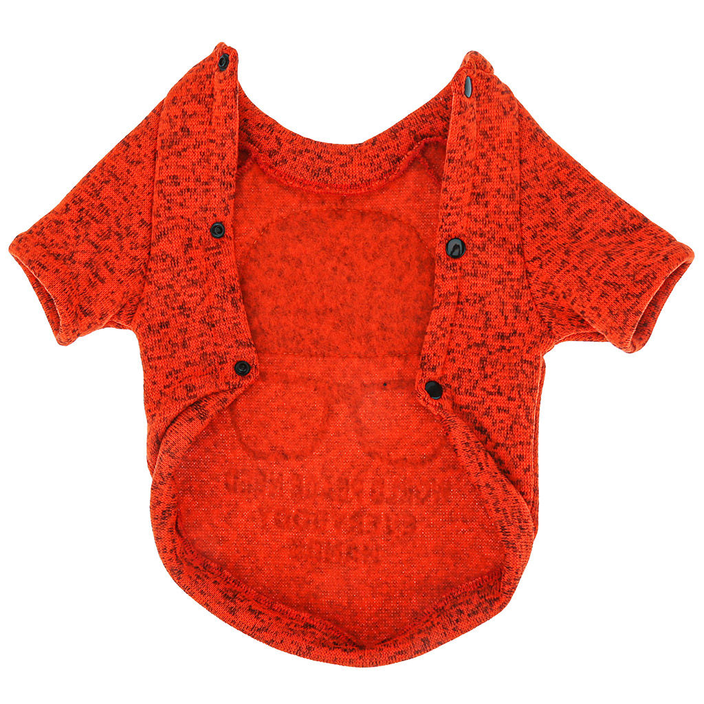 Пэт тойс (Pet toys) Одежда для собаки Толстовка Star с принтом, на кнопках р-р XL, длина спинки 38см/обхват груди 42см/обхват шеи 30см, цвет-оранжевый, полиэстер/флис (Китай) - Домашняя мода фото 6