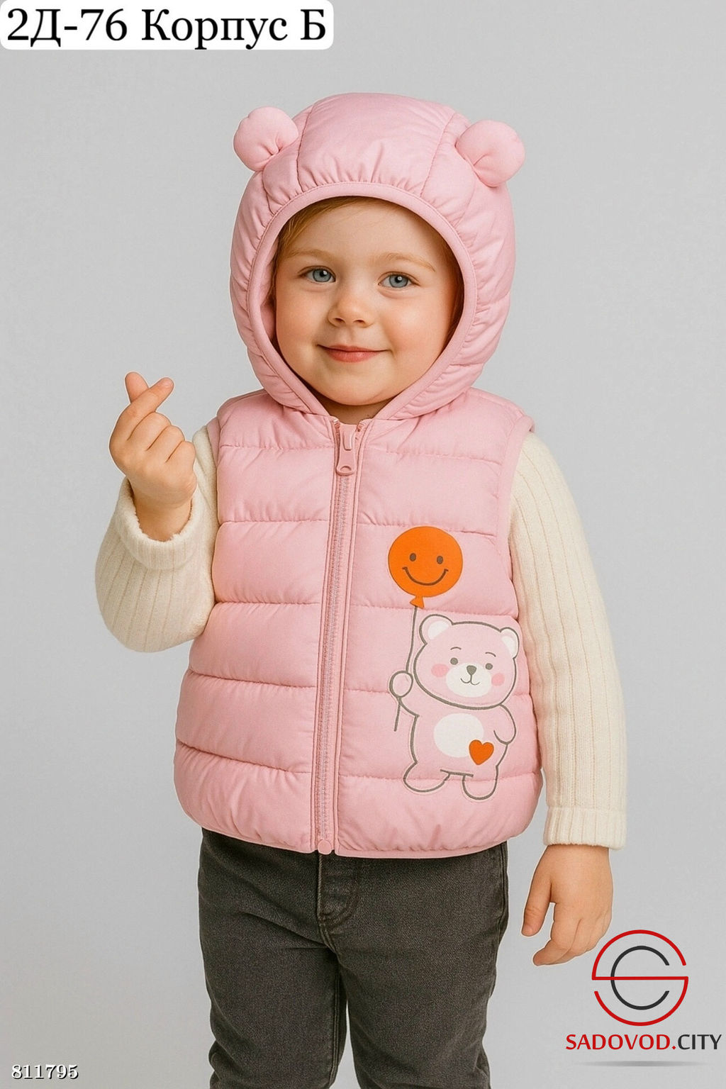 Жилет для девочек с принтом - Bruno фото 5