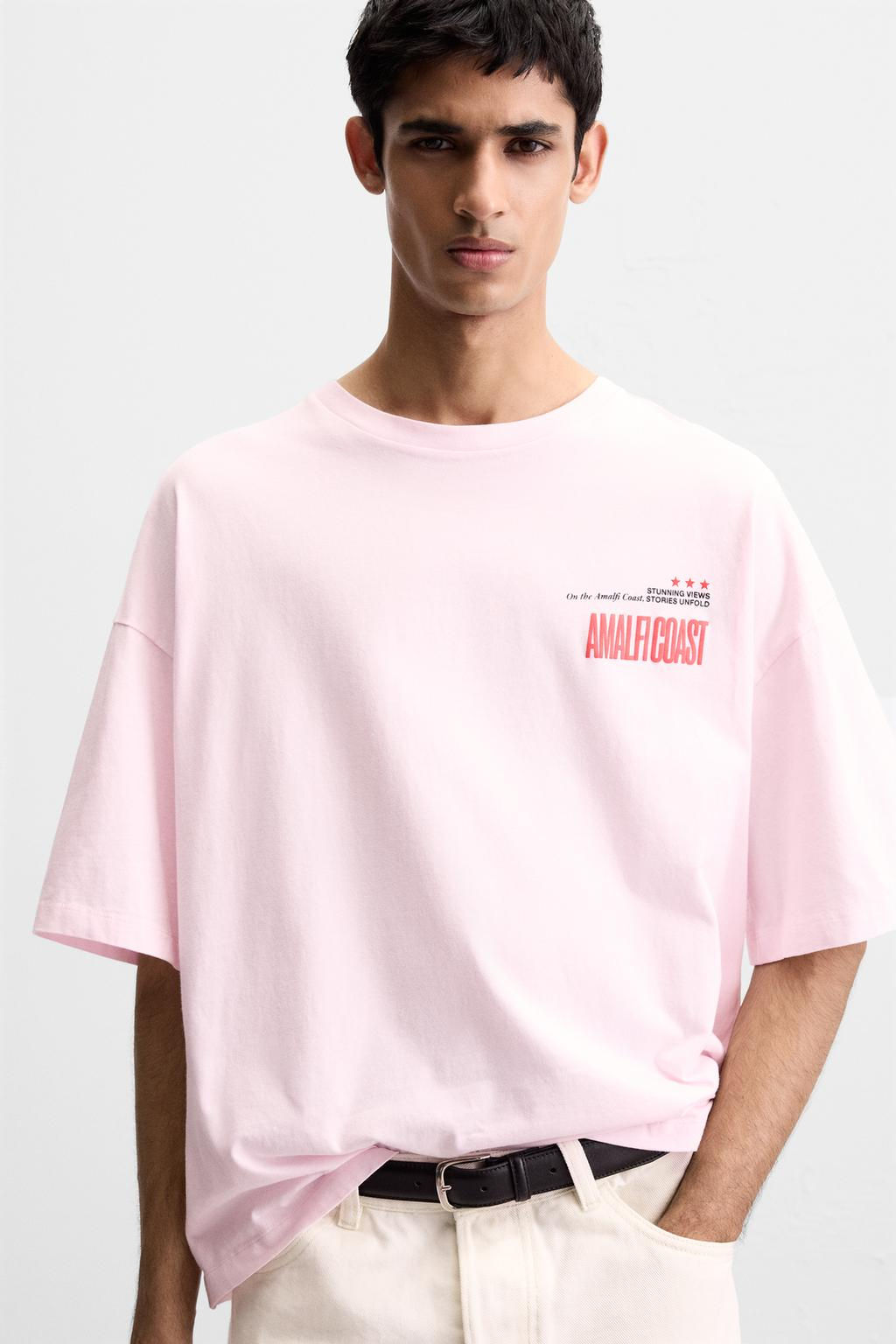 CONTRAST PRINTED T-SHIRT - Zara фото 5