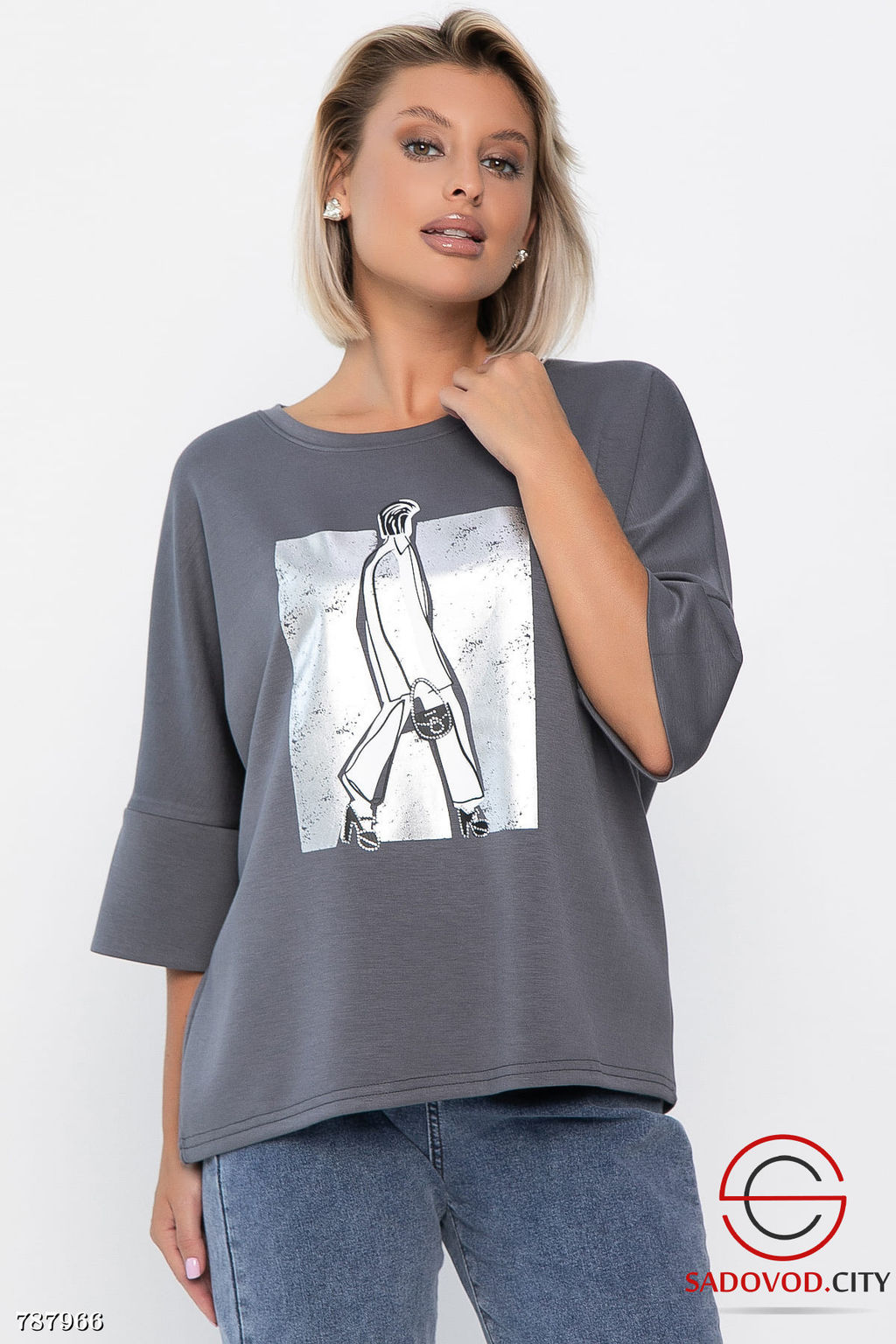 Женская блузка с принтом - Bruno фото 8