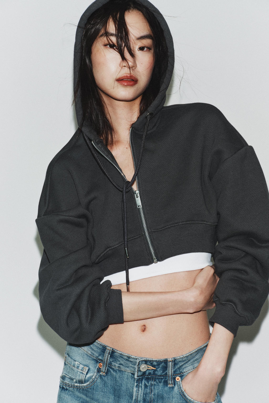 CROPPED HOODIE - Zara фото 11