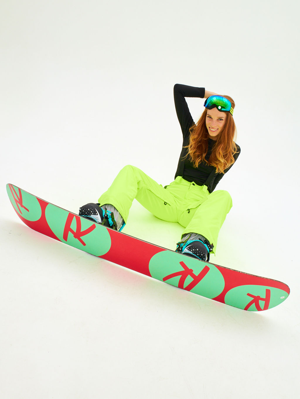 Брюки зимние женские / сноубордические Alpha Endless Симфония склона_YEL Желто-зеленый  фото 17