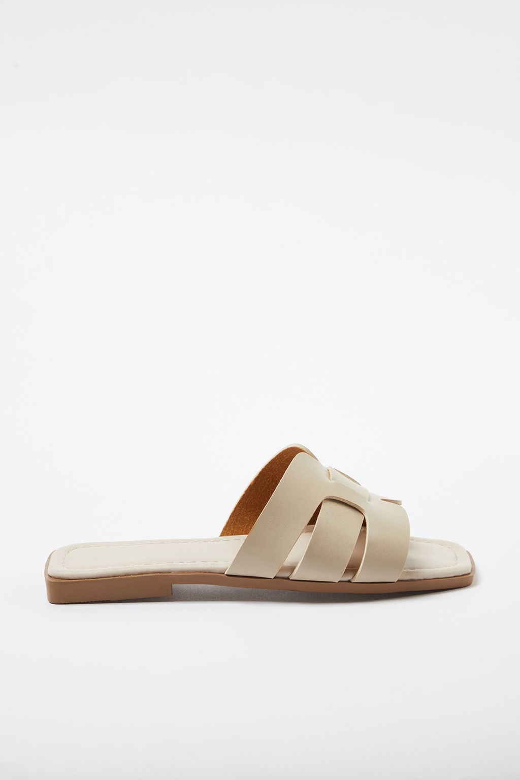 Trendyol Shoes Ekru Tek Bant Gunluk Kad?n Terlik TAKSS24TE00010 - Trendyolmilla фото 3