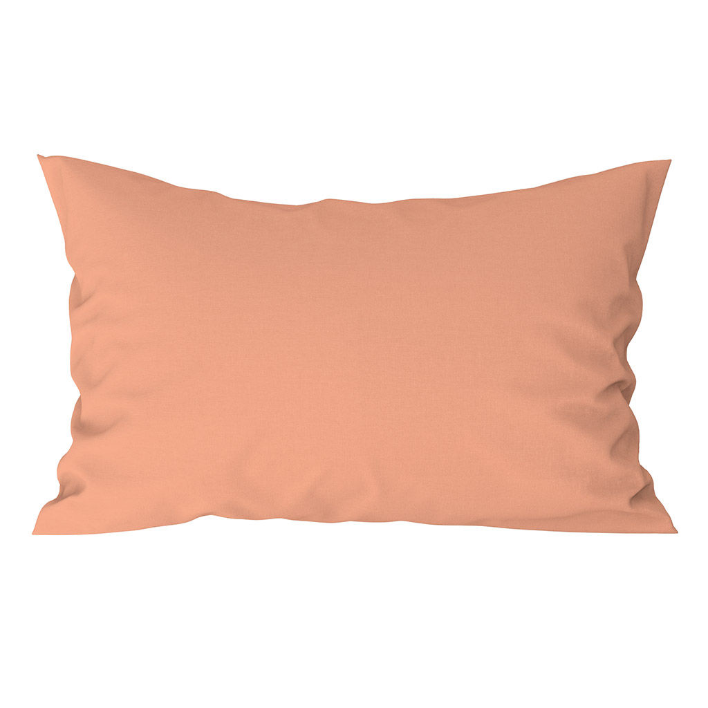 Наволочка 50х35см "Персик", с клапаном-запахом, перкаль 115г/м2, хлопок 100%, упаковка ПП 22х30см, "Домашняя мода" (Россия)
