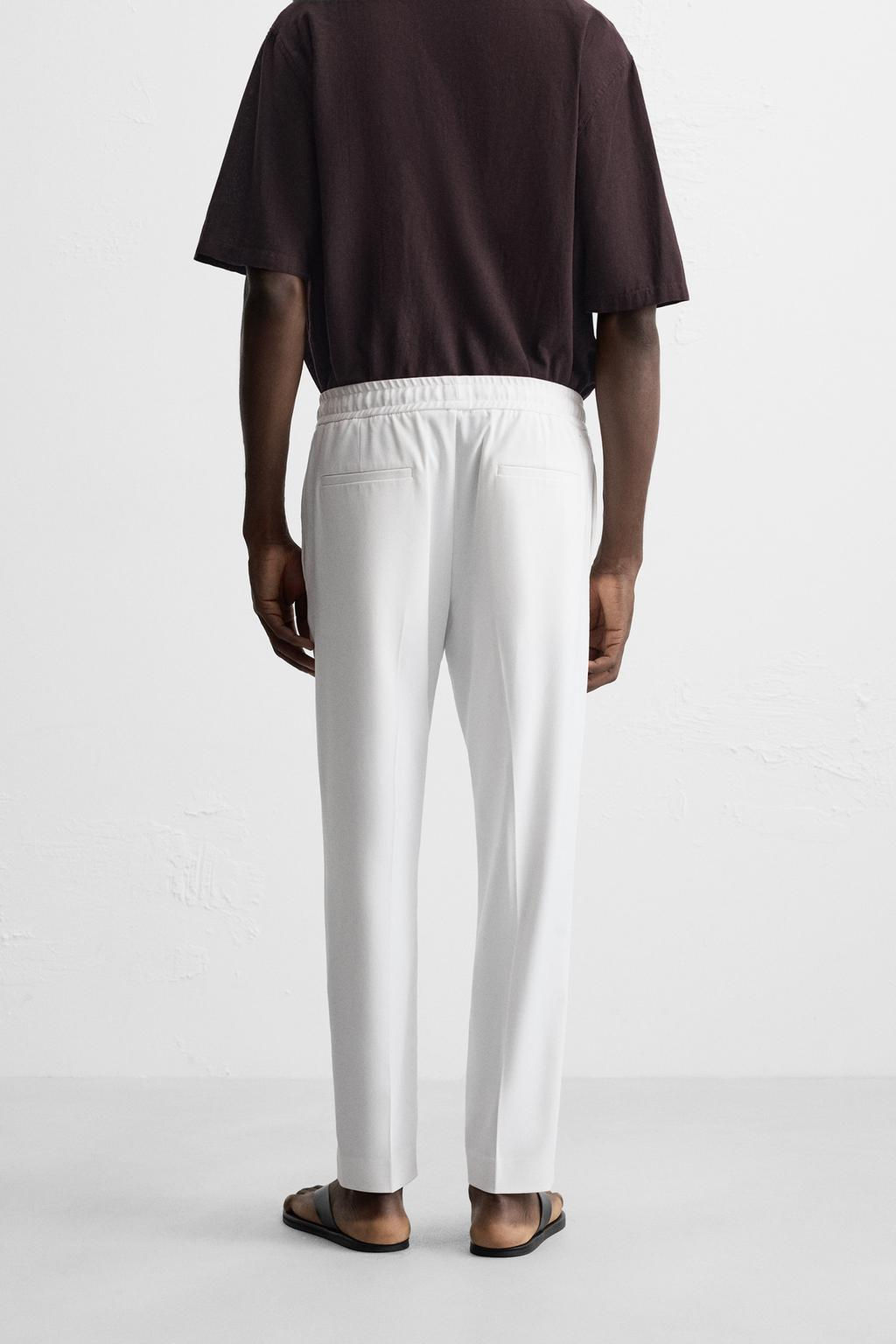 COMFORT FIT JOGGER WAIST TROUSERS - Zara фото 3