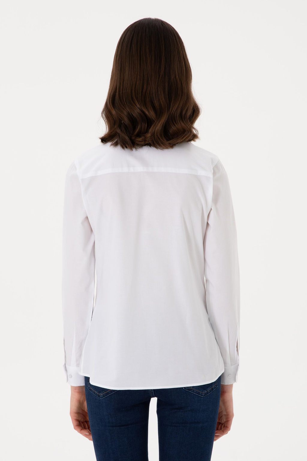 Kad_n Beyaz Uzun Kollu Basic G_mlek Sepette S_rpriz _ndirim - U.s. polo assn фото 5