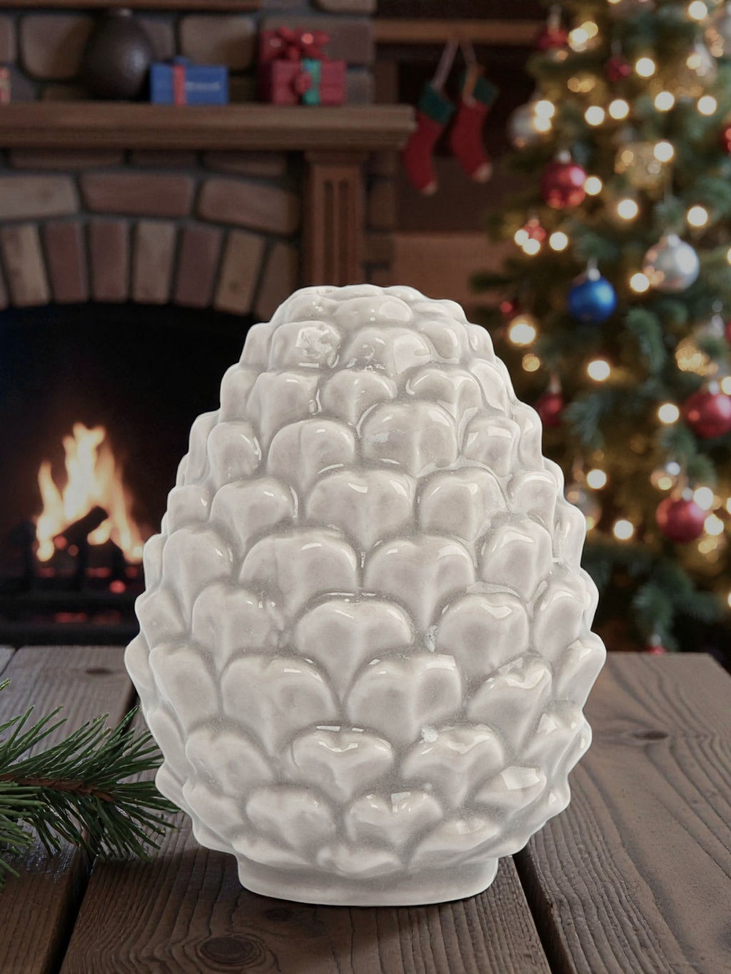 Емкость для соли или перца, 7 см, фарфор P, бежево-молочная, Шишка, Pinecone - Anna lafarg фото 7