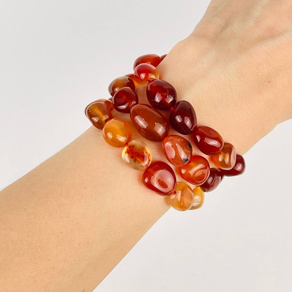 Бусины для украшений из Сердолика (галтовка) 40 см