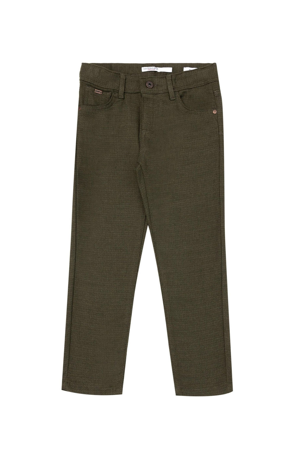 Брюки цвета хаки для мальчиков из парусины - U.s. polo assn фото 5