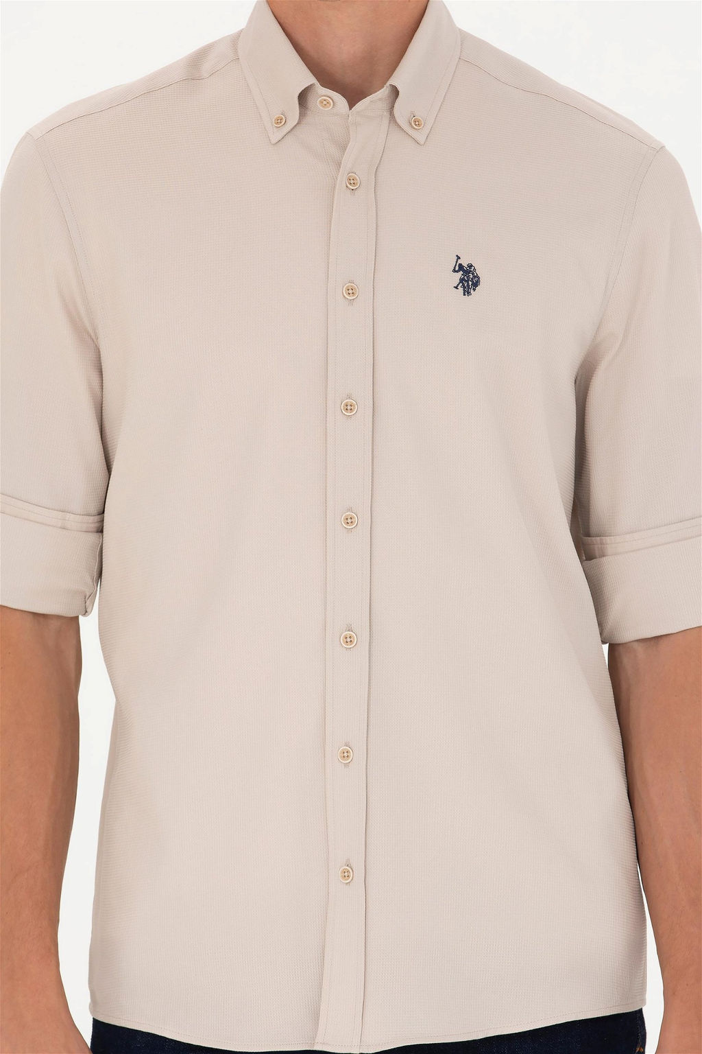 U. S. Polo Assn / Мужская рубашка с длинным рукавом Stone - U.s. polo assn фото 6