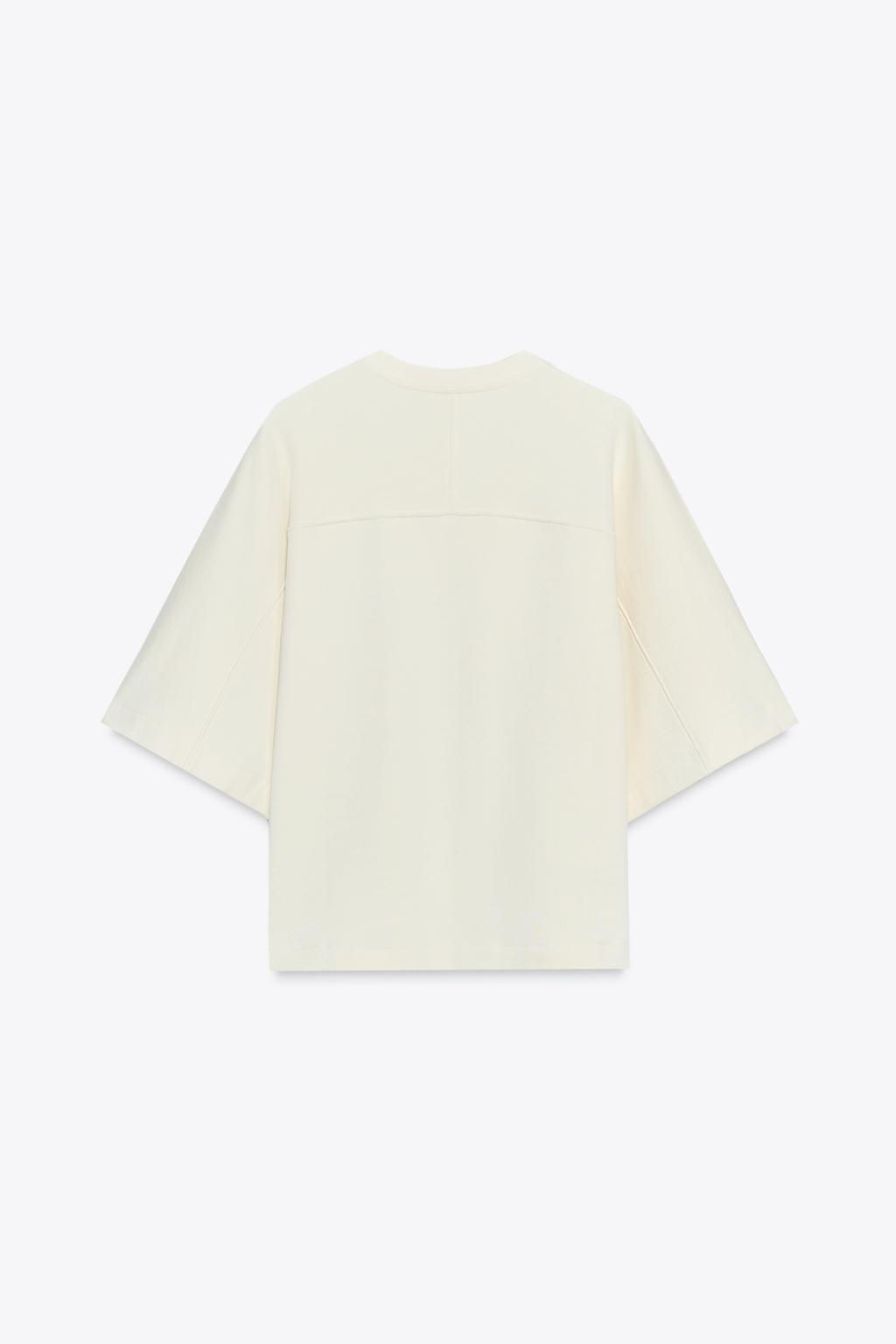 RUSTIC SHORT SLEEVE SWEATSHIRT - Zara фото 7