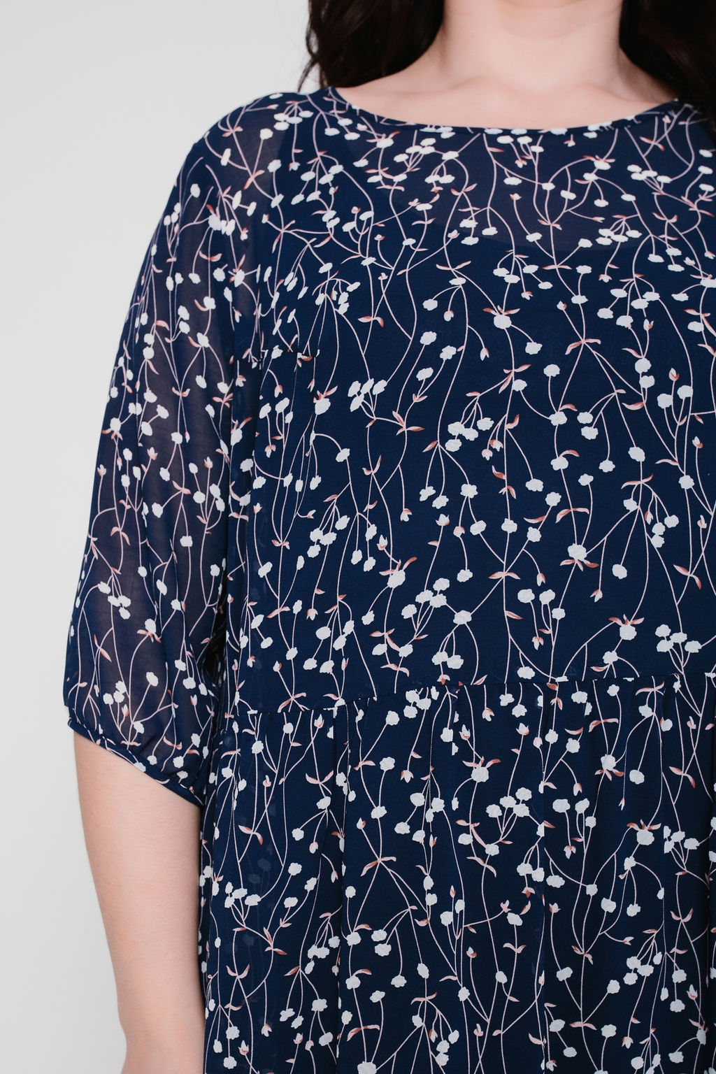 Шифон+трикотаж Платье