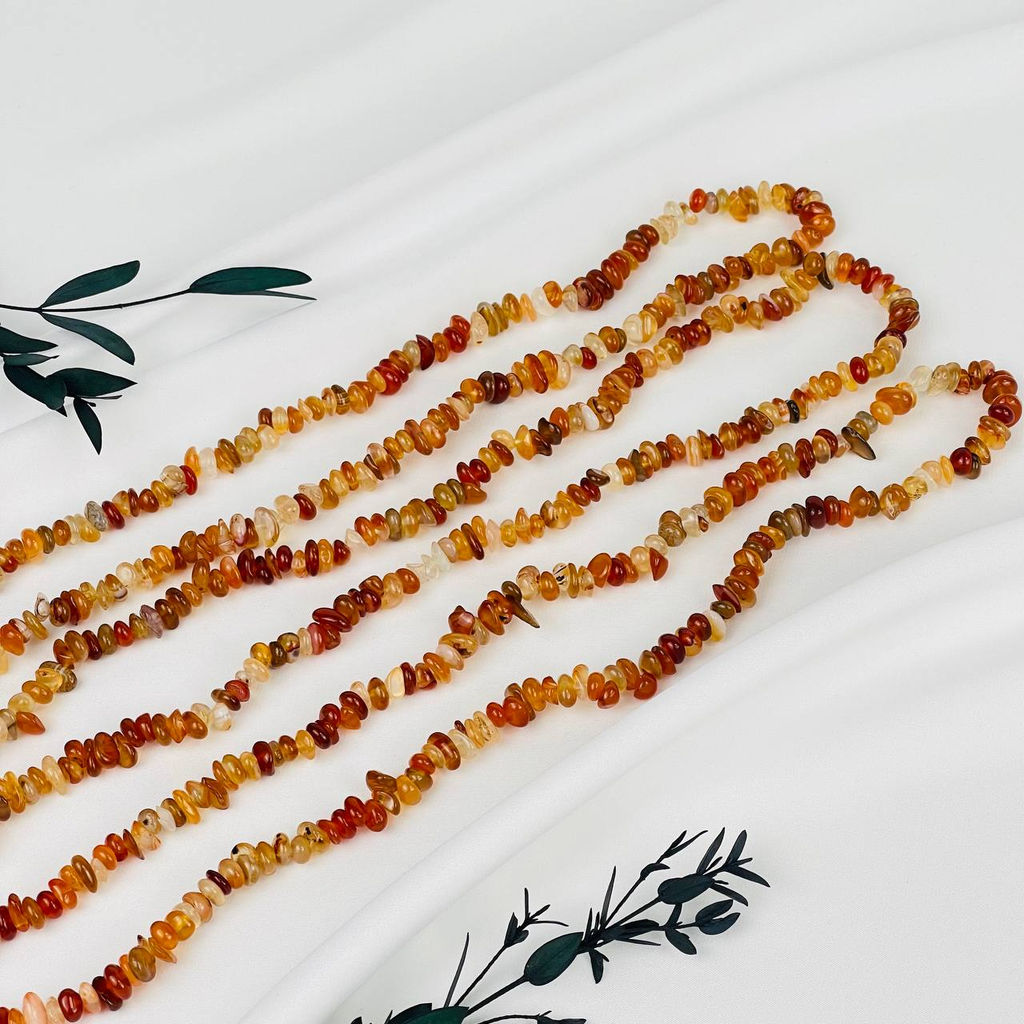 Бусины для украшений из Сердолика крошка 40 см