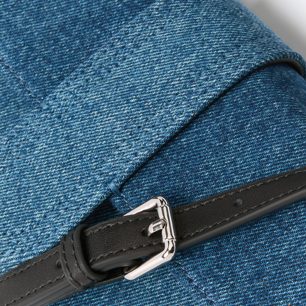 Женская сумка с ручками из денима TENDANCE Артикул 4248266, синий  фото 3