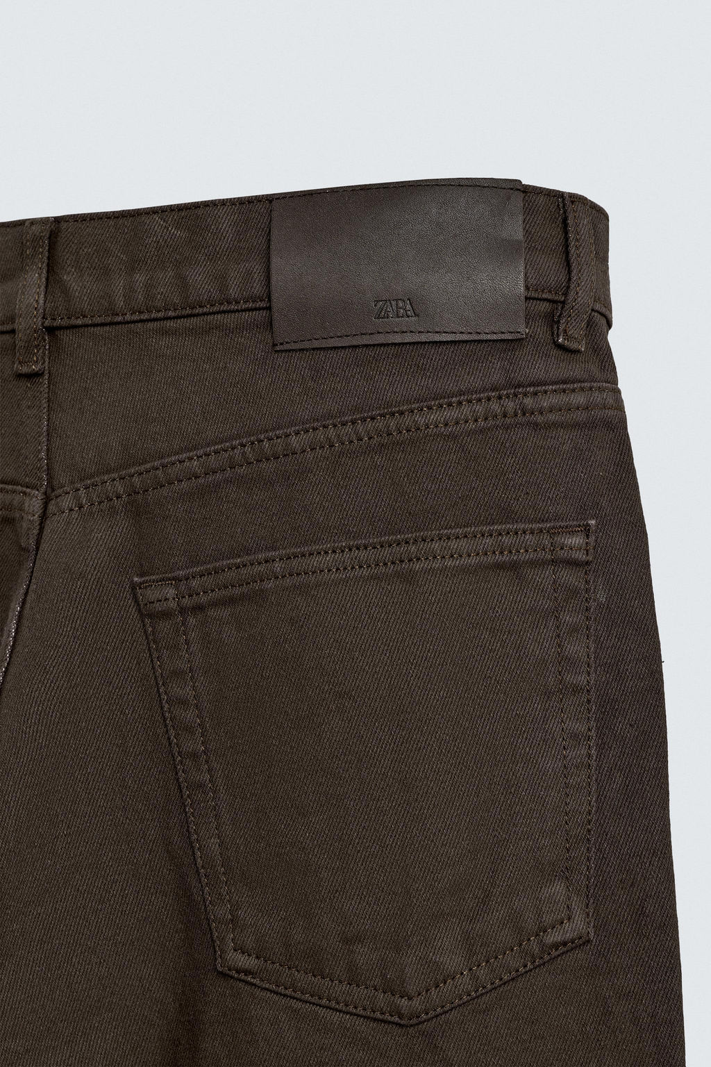 WAXED-FINISH STRAIGHT-LEG JEANS - Zara фото 8