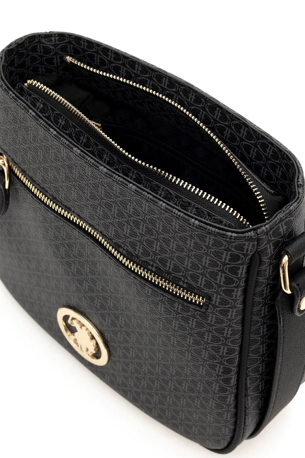 U. S. Polo Assn / Женская черная сумка через плечо - U.s. polo assn фото 7