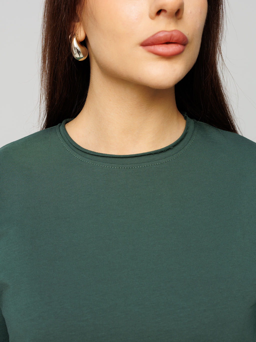 Женское платье с рукавом реглан из футера 2-х нитки хаки ВП-11 (53)