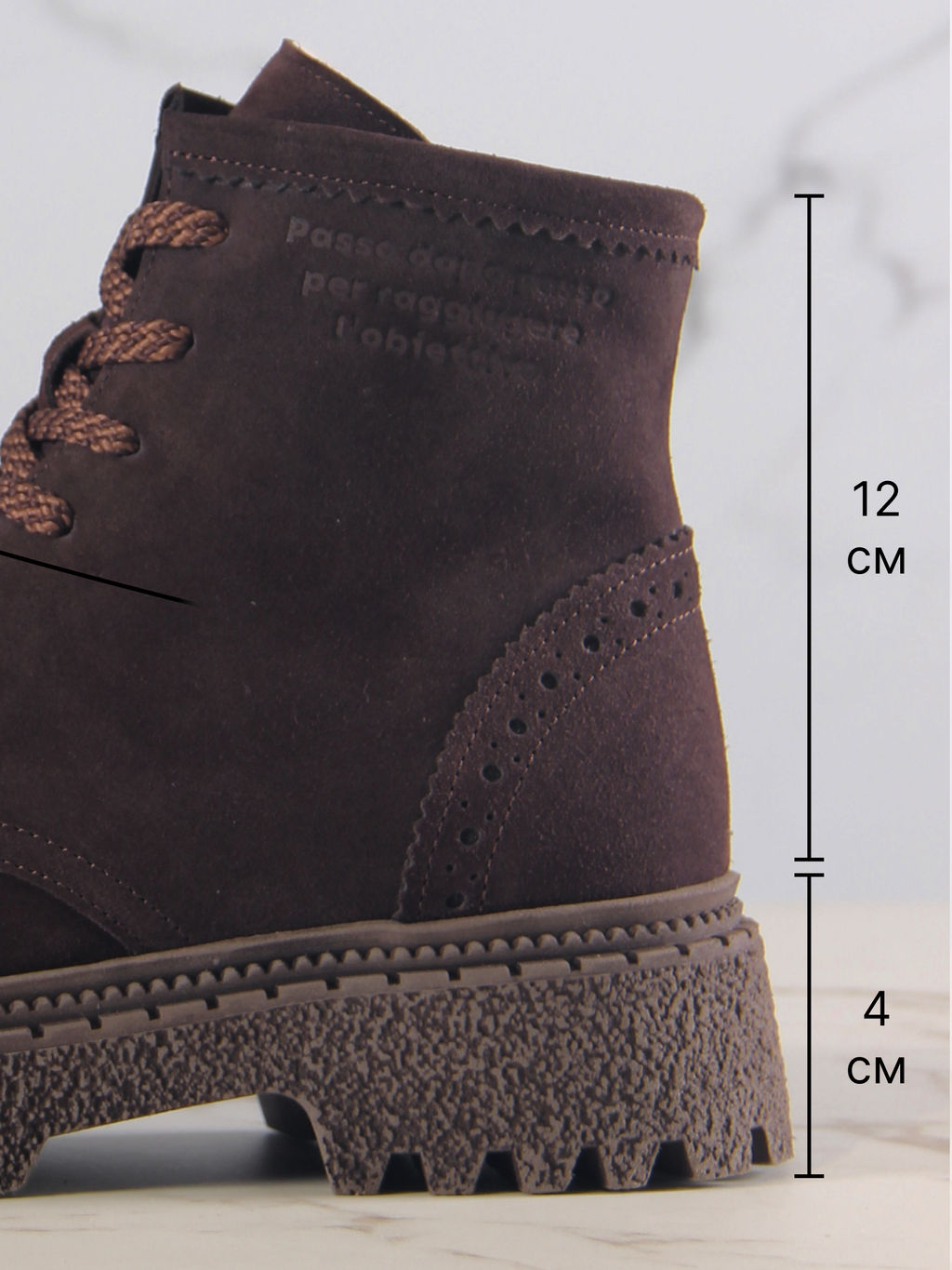 Ботинки 319.22511br.Коричневый замша/мех