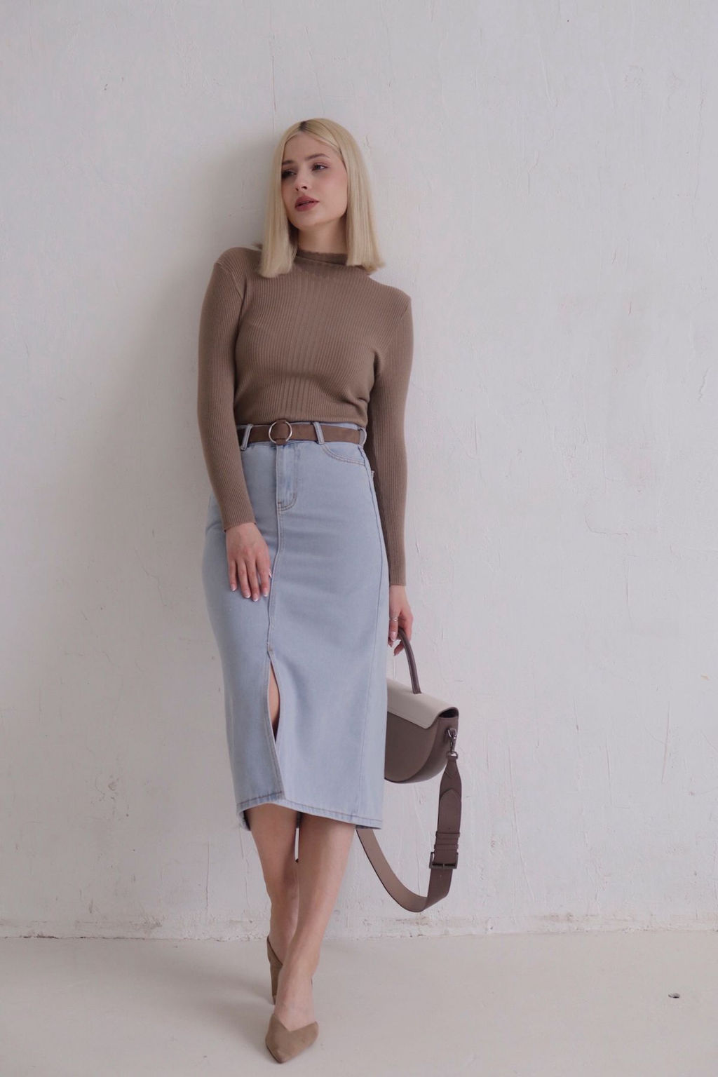 11606 Юбка из денима голубая - Martichelli фото 6