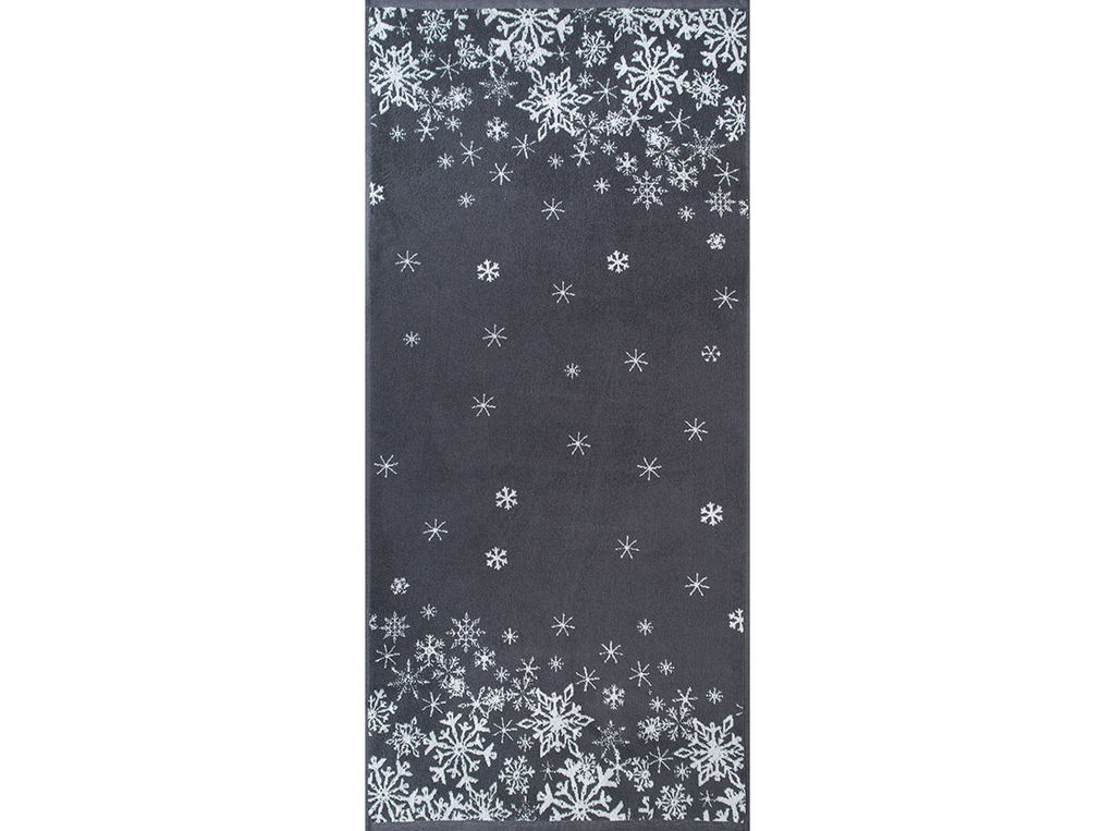 Полотенце махровое 6с102.411ж1 Снежинки-арт(графит5) 67х150см