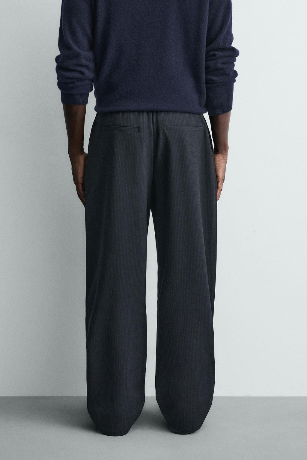 RELAXED FIT PINSTRIPE TROUSERS - Zara фото 20
