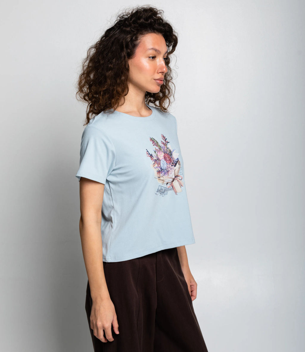 Футболка #КТ511 (5), голубой - Dommod фото 2