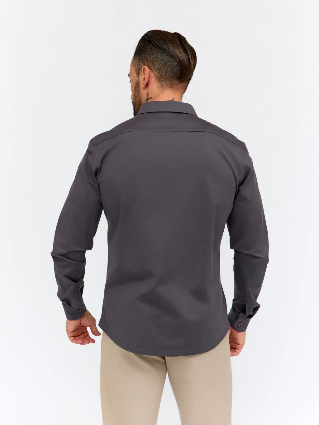 Рубашка трикотажная мужская GREG SK330/137/0375/ZN/1p STRETCH фото 7