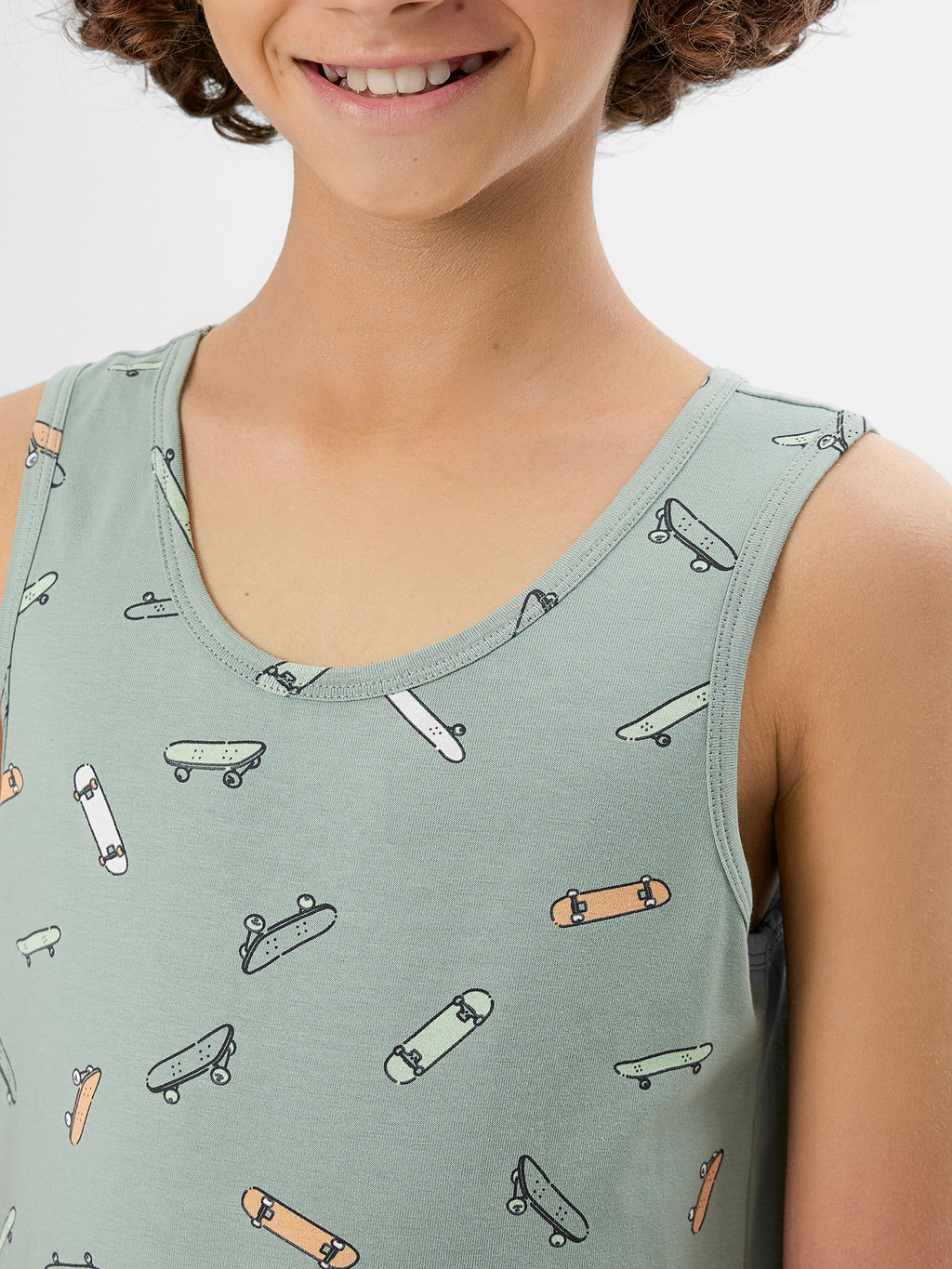 Майка для мальчиков зеленая с принтом - Mark formelle фото 3