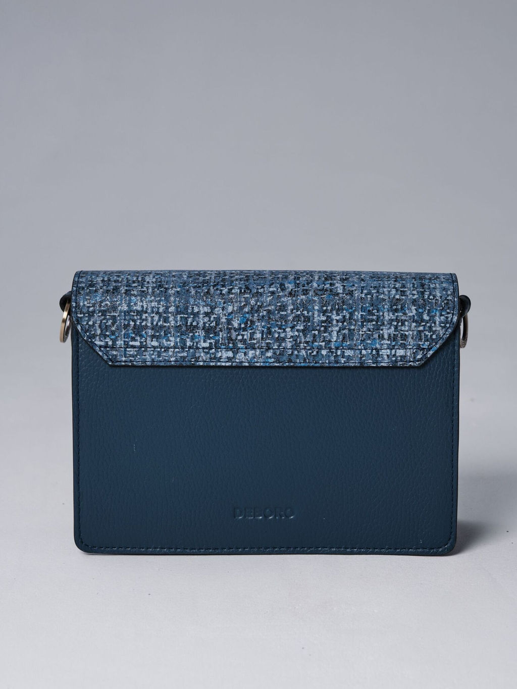 Сумка кожаная Deboro 30574 синяя волна