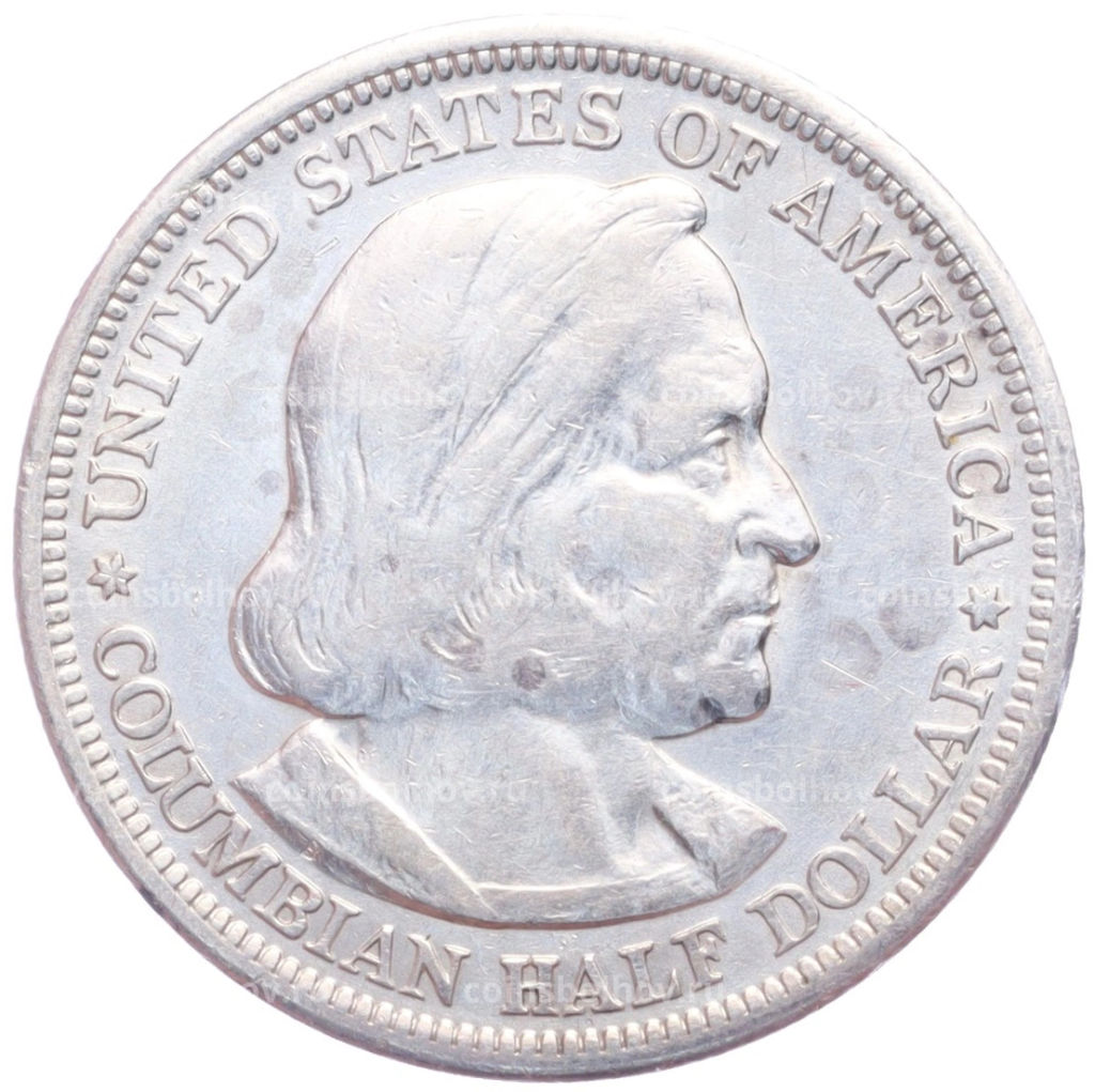 Монета 1/2 доллара 1893 года США Колумбийская выставка в Чикаго