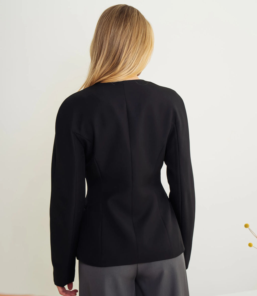 Жакет #КТ2905 (1), чёрный - Dommod фото 3